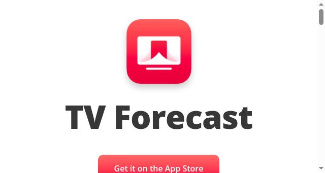 Screenshot of tvforecastapp.com
