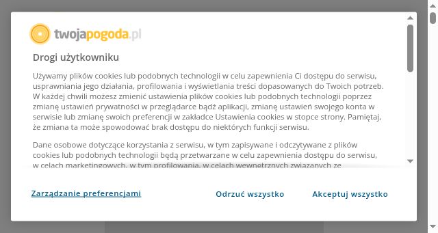 Screenshot of twojapogoda.pl