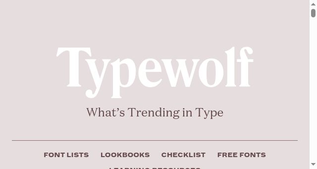 Screenshot of typewolf.com
