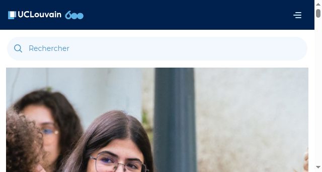 Screenshot of uclouvain.be