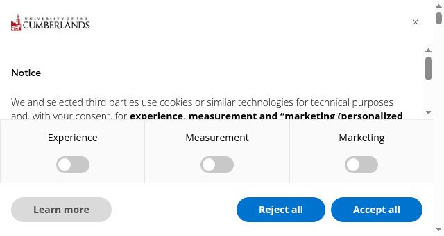 Screenshot of ucumberlands.edu