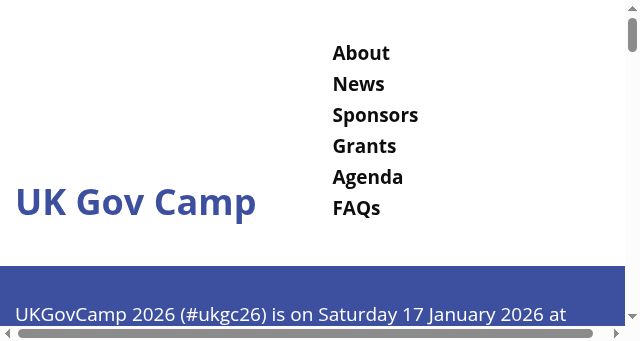 Screenshot of ukgovcamp.com
