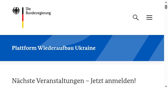 Screenshot of ukraine-wiederaufbauen.de