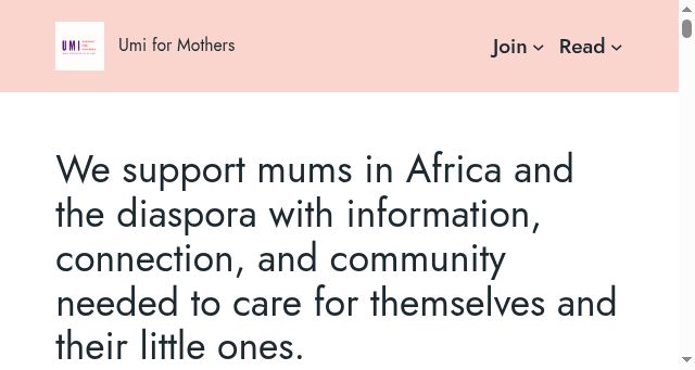 Screenshot of umiformothers.com