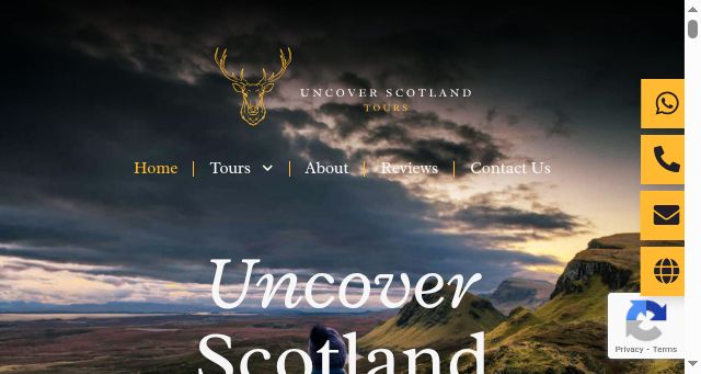 Screenshot of uncoverscotlandtours.com