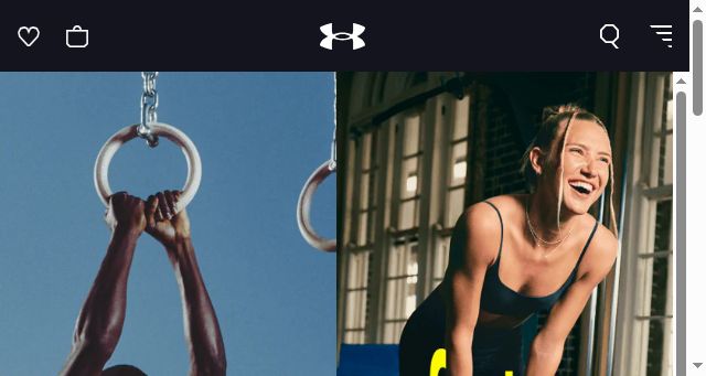 Screenshot of underarmour.co.za