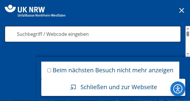 Screenshot of unfallkasse-nrw.de