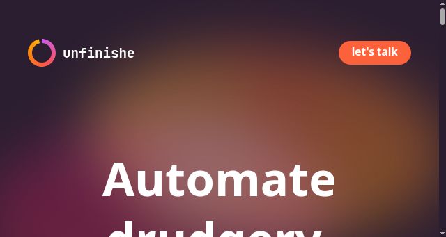 Screenshot of unfinishe.com