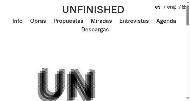 Screenshot of unfinished.es