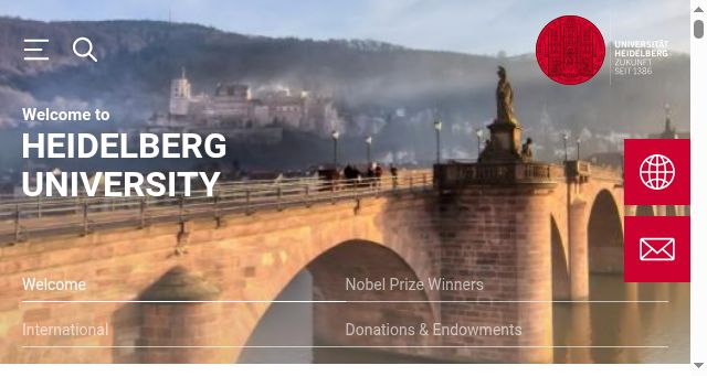 Screenshot of uni-heidelberg.de