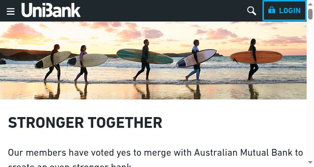 Screenshot of unibank.com.au