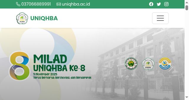 Screenshot of uniqhba.ac.id