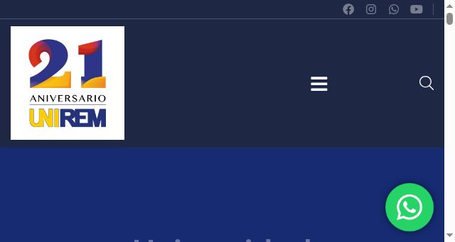 Screenshot of unirem.mx