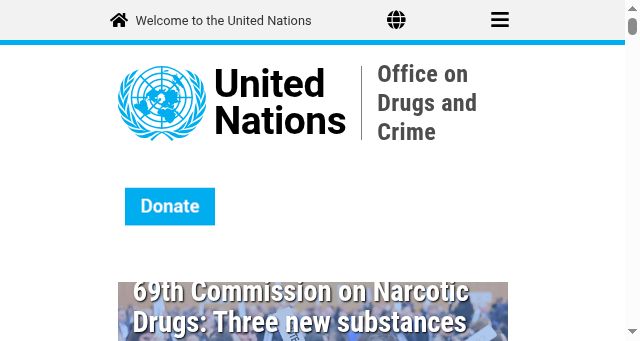 Screenshot of unodc.org