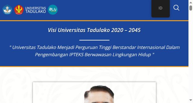 Screenshot of untad.ac.id