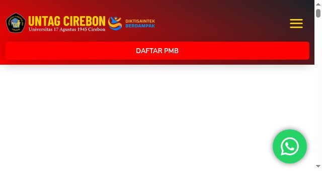 Screenshot of untagcirebon.ac.id
