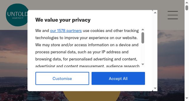 Screenshot of untold.agency