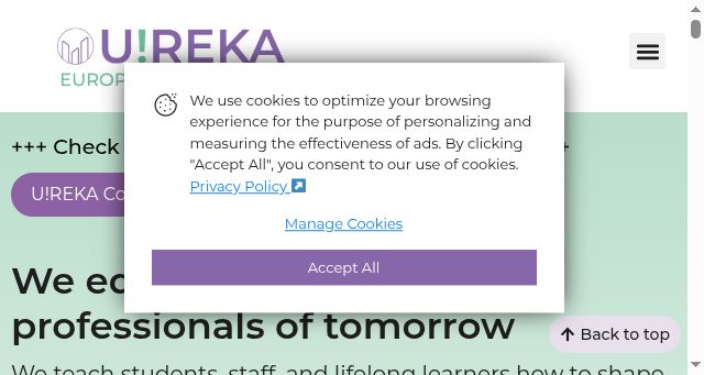 Screenshot of ureka.eu