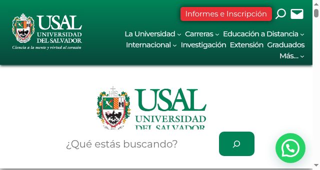Screenshot of usal.edu.ar