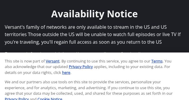 Screenshot of usanetwork.com