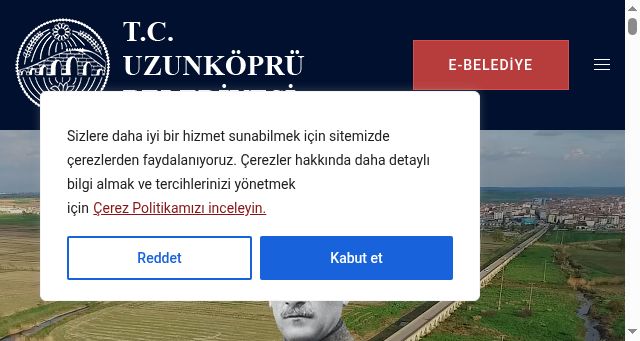 Screenshot of uzunkopru.bel.tr