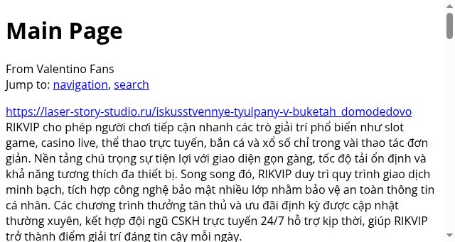 Screenshot of valetinowiki.racing