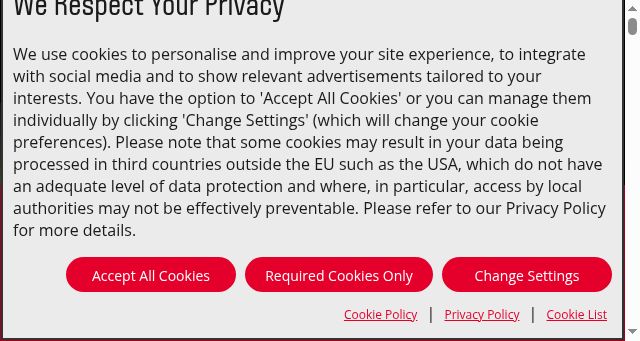 Screenshot of valtra.dk