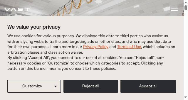 Screenshot of vastspace.com