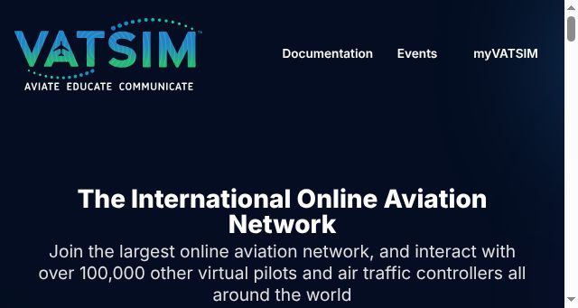 Screenshot of vatsim.net