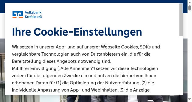 Screenshot of vbkrefeld.de