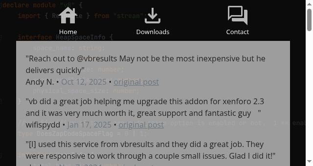 Screenshot of vbresults.com