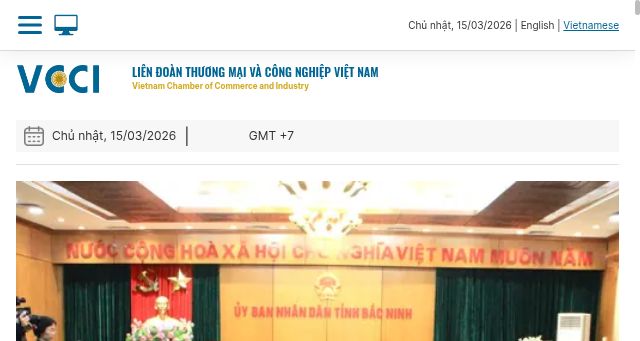 Screenshot of vcci.com.vn