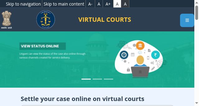 Screenshot of vcourts.gov.in