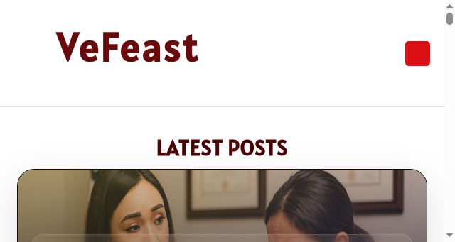 Screenshot of vefeast.com