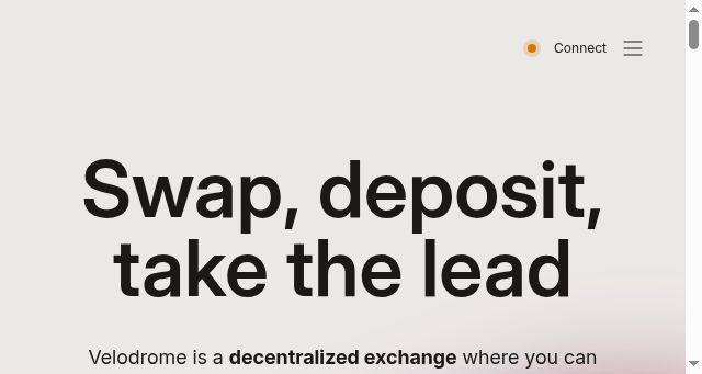 Screenshot of velodrome.finance