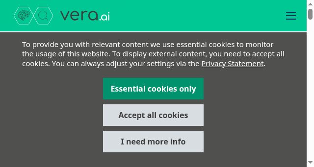 Screenshot of veraai.eu