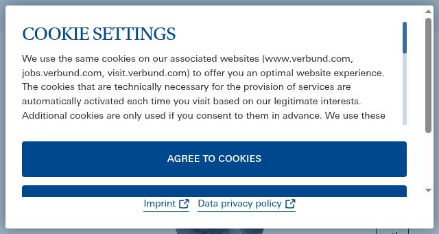 Screenshot of verbund.com