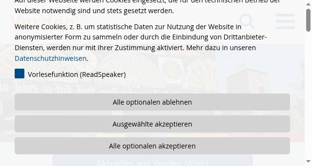 Screenshot of verden.de