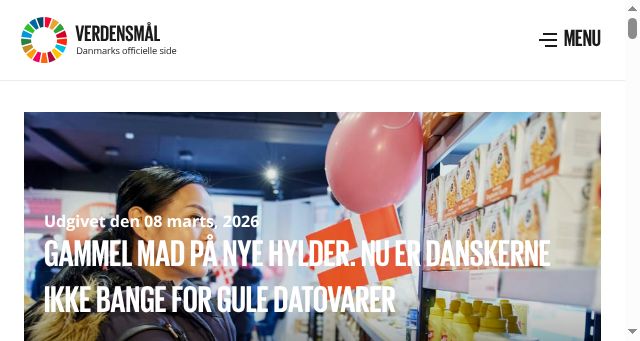 Screenshot of verdensmaal.org