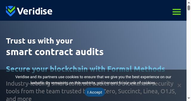 Screenshot of veridise.com