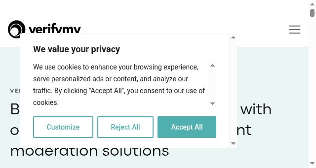 Screenshot of verifymy.io