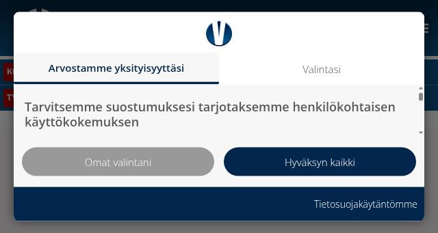 Screenshot of verkkouutiset.fi