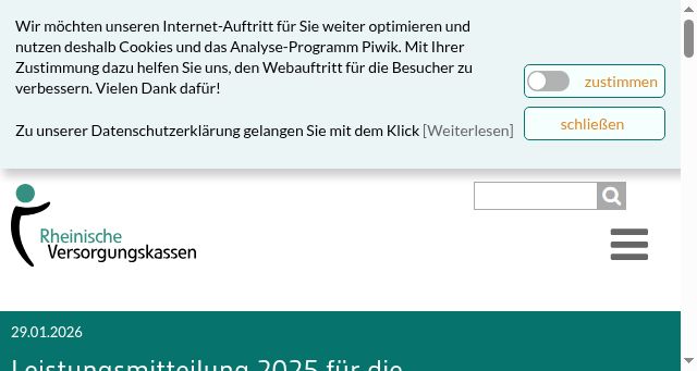 Screenshot of versorgungskassen.de
