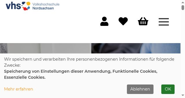 Screenshot of vhs-nordsachsen.de