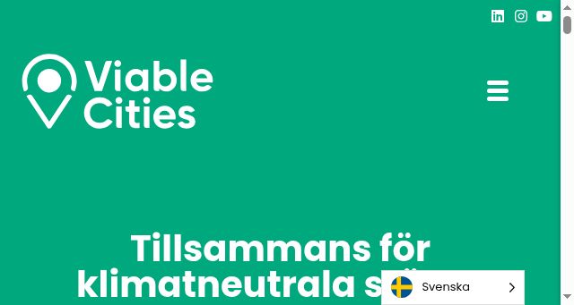 Screenshot of viablecities.se