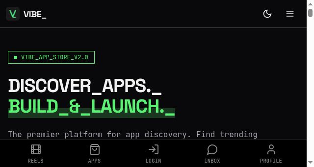 Screenshot of vibeappstore.io