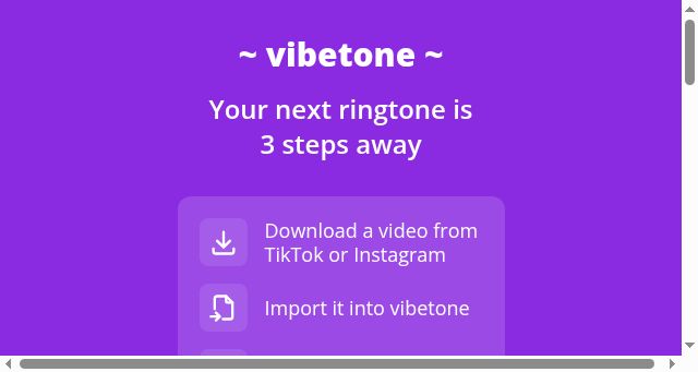 Screenshot of vibetone.com