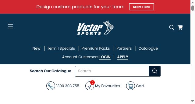 Screenshot of victorsports.com.au