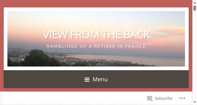 Screenshot of viewfromtheback.com