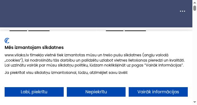Screenshot of vilaka.lv